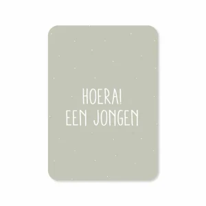 Kaart Hoera een jongen