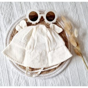 Hydrofiele zonnehoed voor baby - Beige
